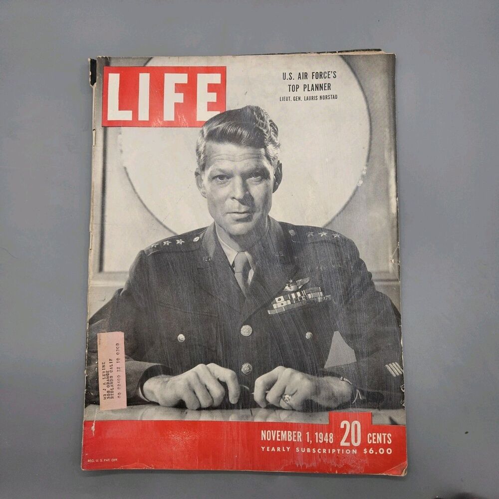 VTG Life Magazine November 1, 1948 General Lauris Norstad Fair Acceptable